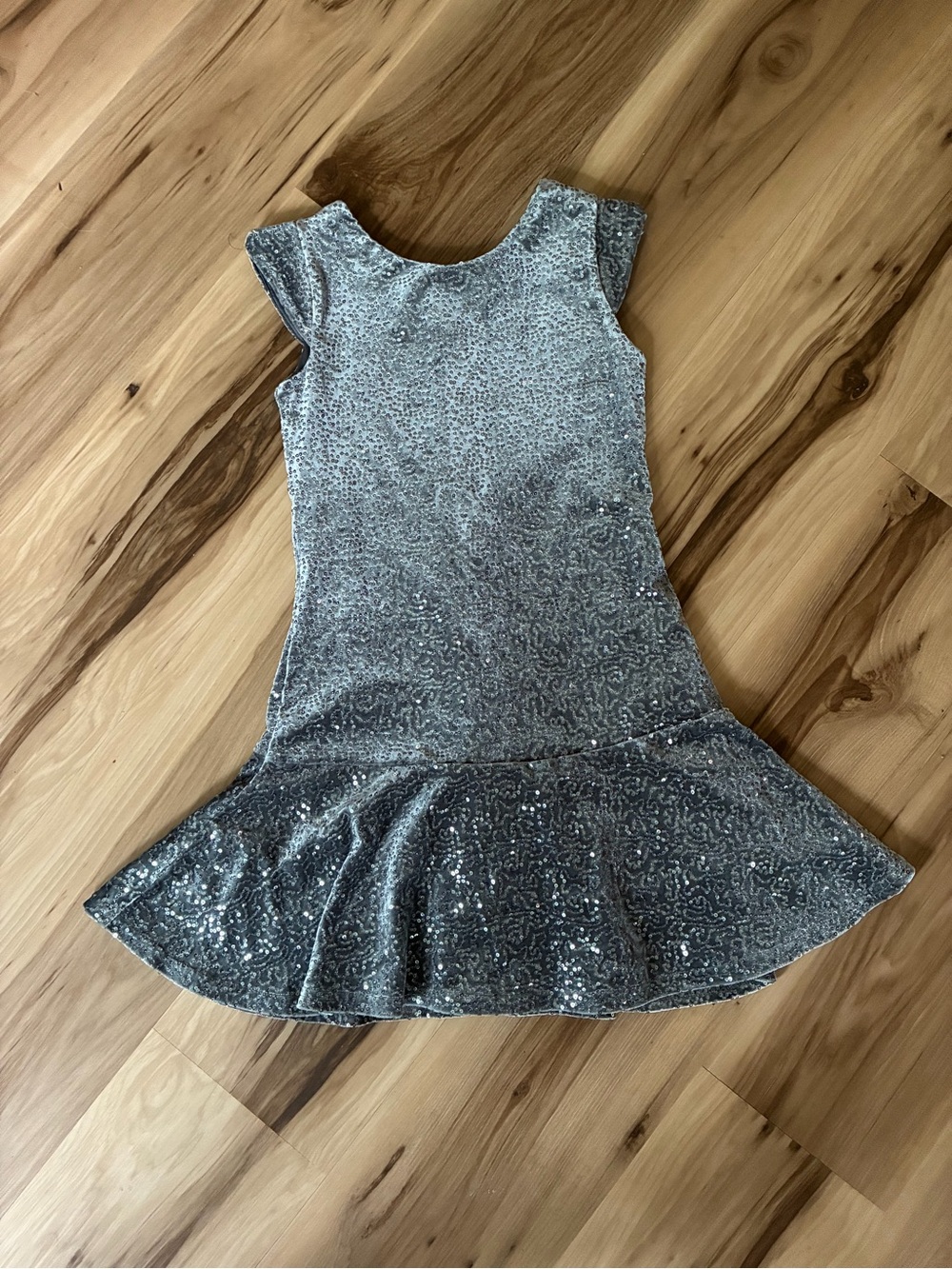 Place Silver Sequin Dance Dress for Kids
